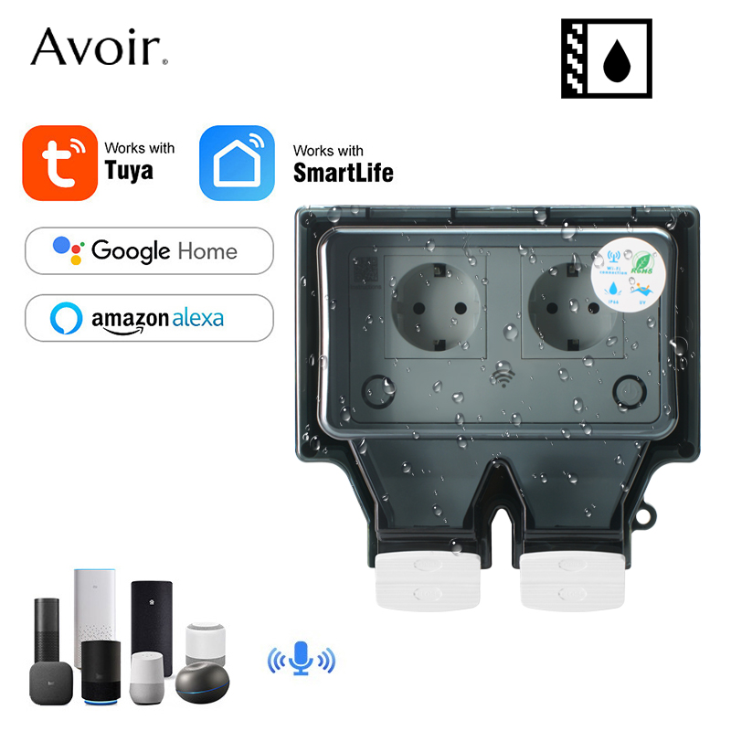 Outdoor Power Point Cover - Gniazdka elektryczne Avoir Tuya Ip66 wodoodporne