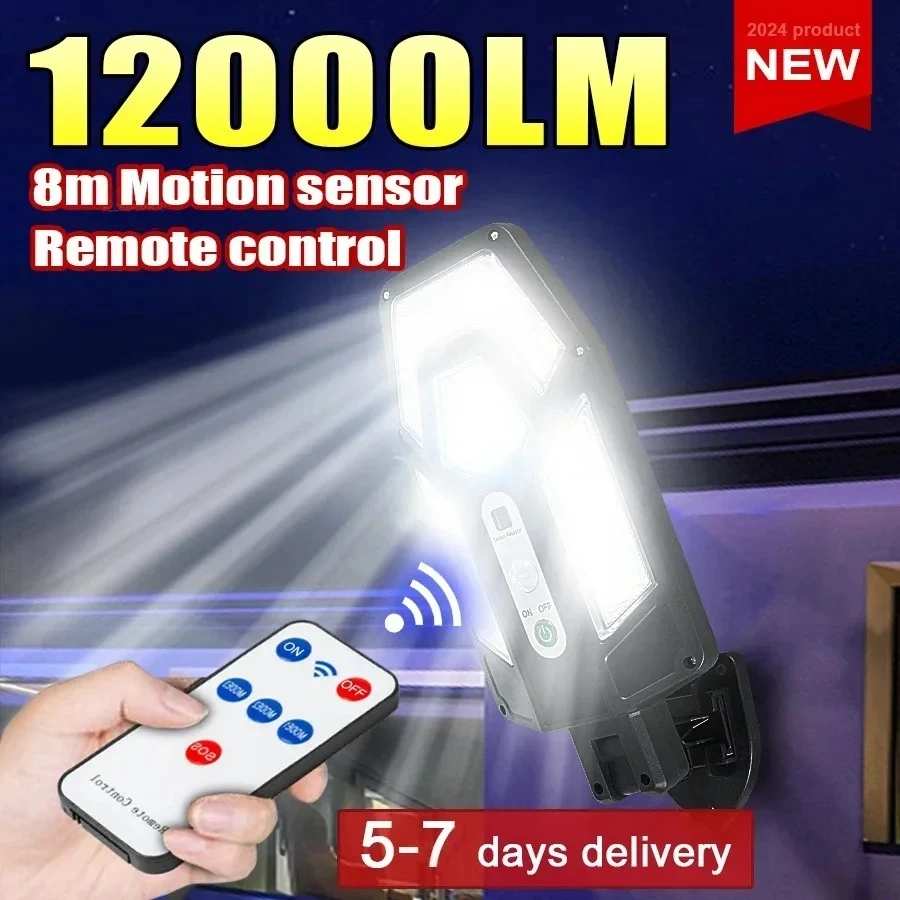 Outdoor Power Outlet Solar - Mocna lampa solarna ścienna 12000LM z