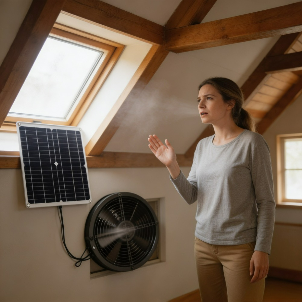 Outdoor Power Vent - Zestaw wentylatora wyciągowego zasilanego energią słoneczną