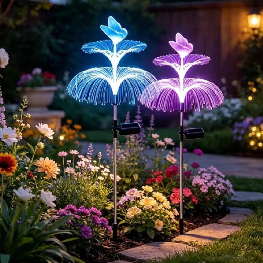 Outdoor Yard Power Stake - 2 szt. Solarne lampki ogrodowe w