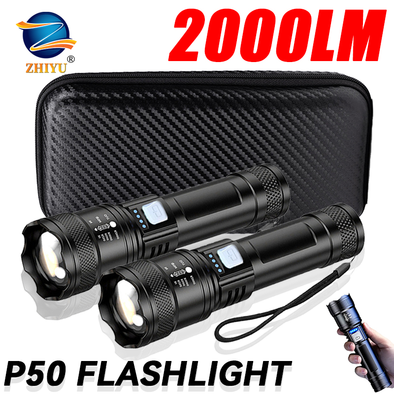 Outdoor Power Usb - Latarka taktyczna LED 2000LM, ładowana przez