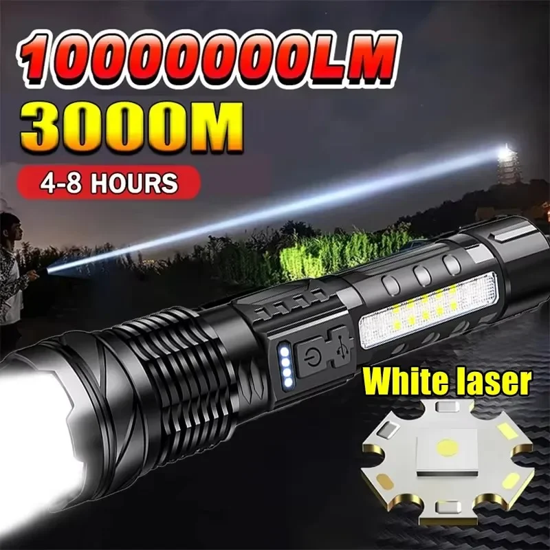Outdoor Power Usb - Mocna latarka LED z wyświetlaczem naładowania