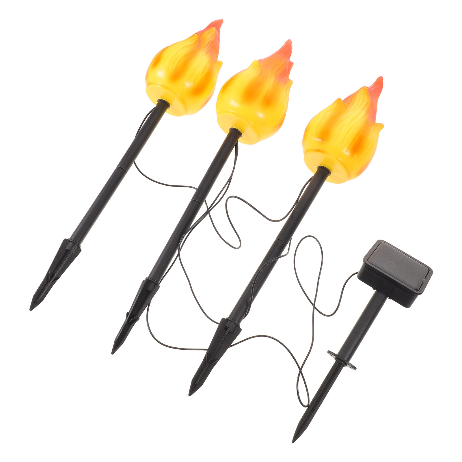 Outdoor Yard Power Stake - 3 sztuki solarnych lamp ogrodowych z