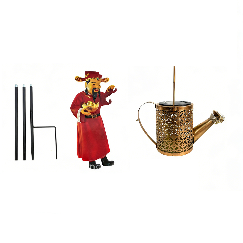 Czerwona metalowa latarenka w  – Outdoor Yard Power Stake recenzja i cena
