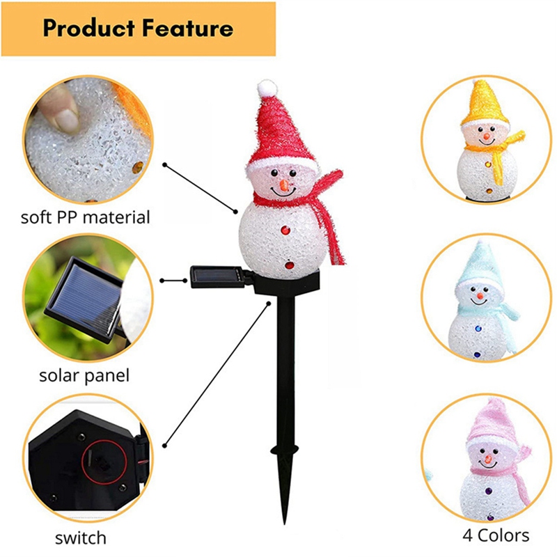 LED Snowman Solar Garden Light – Outdoor Yard Power Stake recenzja i cena