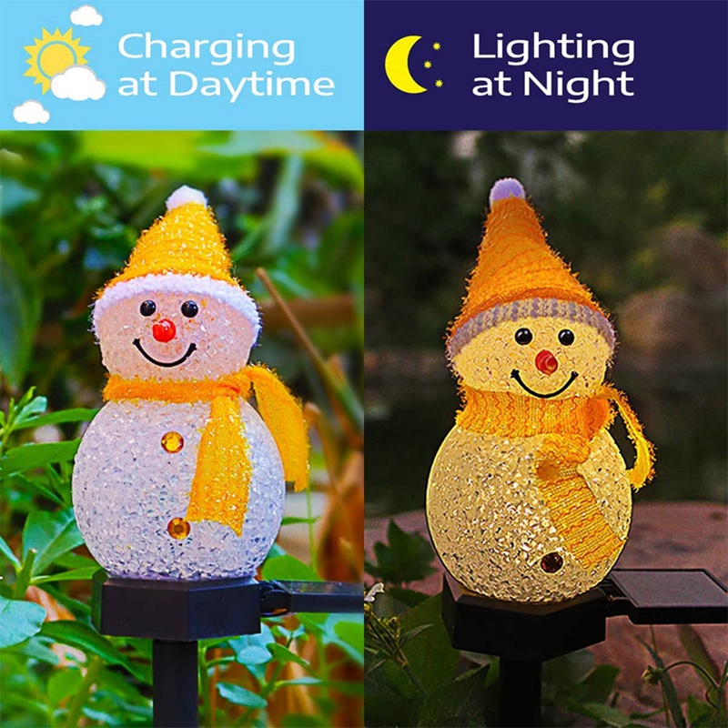 LED Snowman Solar Garden Light – Outdoor Yard Power Stake recenzja i cena