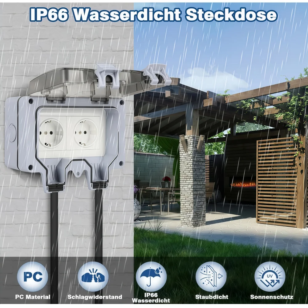 Wodoodporne gniazdo zewnętrzne – Outdoor Power Point Cover recenzja i cena