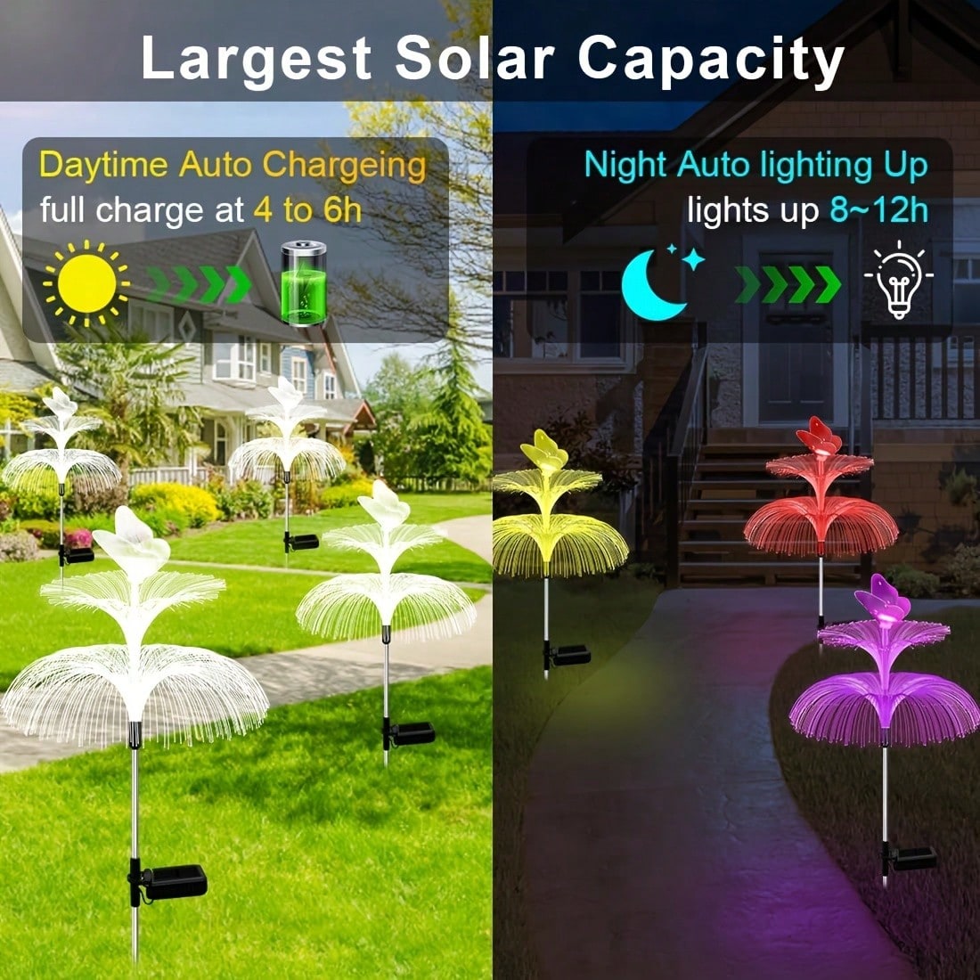2 szt. Solarne lampki ogrodowe – Outdoor Yard Power Stake recenzja i cena