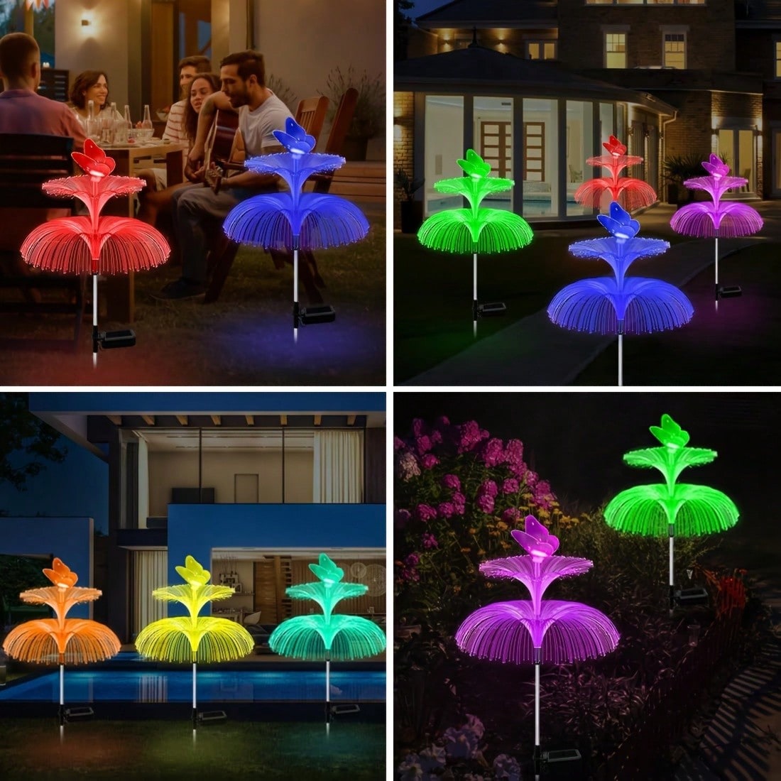 2 szt. Solarne lampki ogrodowe – Outdoor Yard Power Stake recenzja i cena